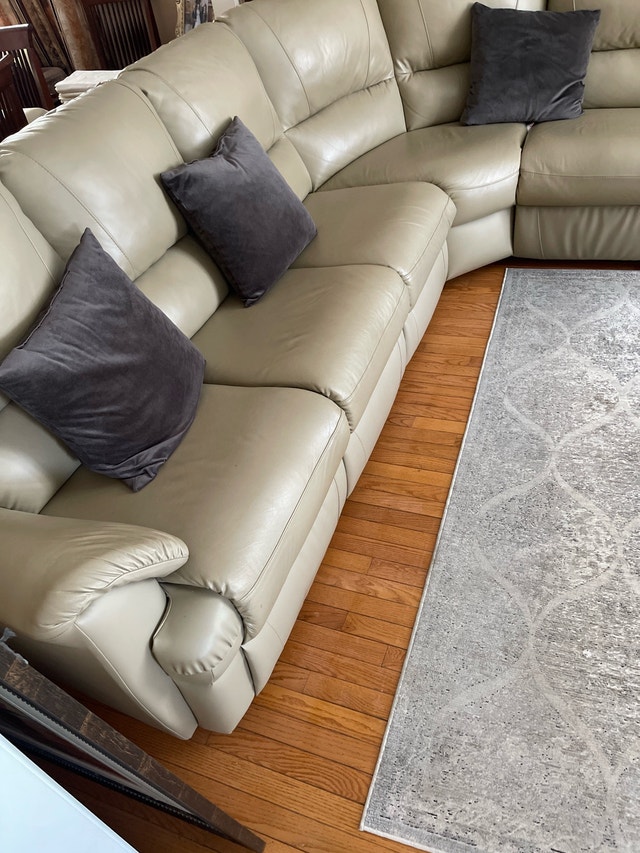 Leather Sectional Sofa 7 Seater Top Grain - photo 5