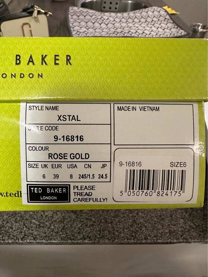 Ted Baker Xstal Rose Gold Mesh Heels - Size 8 - photo 4