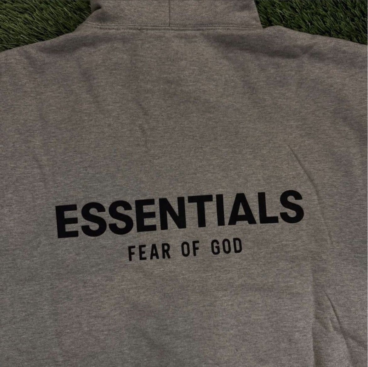 Essentials Fear Of God Dark Oatmeal Hoodie - photo 3