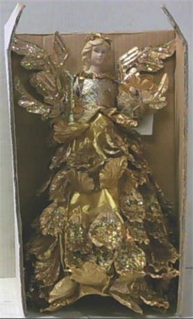 NEW Renaissance 2000 72716 16 Inch Cone Angel Figure Gold - photo 2