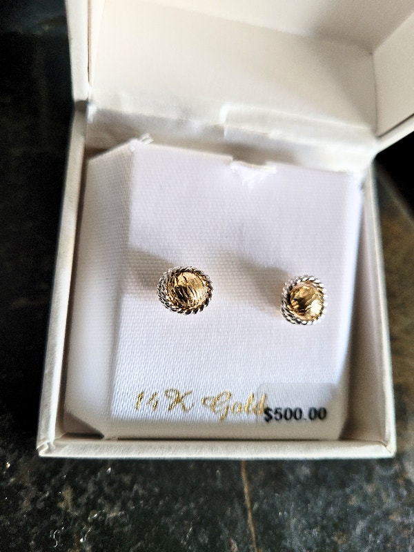 FOREVER 14K Gold Two Tone Ball Stud Earrings - photo 5