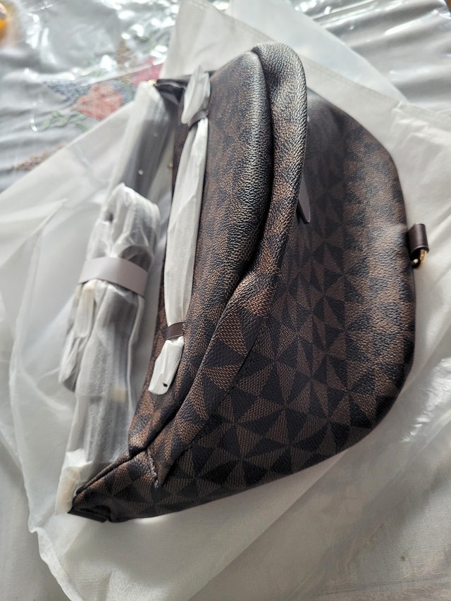 Anck Fanny Pack Women's Crossbody Belt Bag, Chocolate Brown 13x6