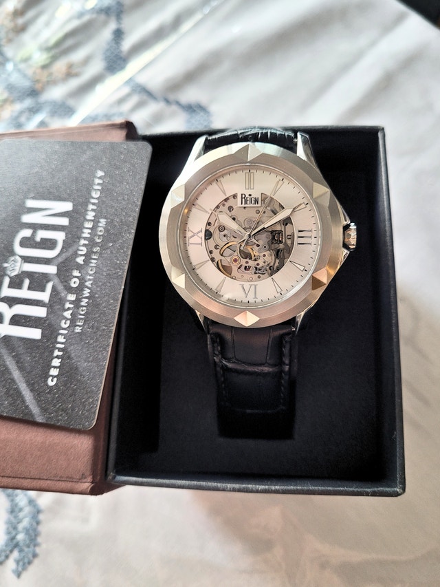 Reign Men's REIRN4703 Dantes Automatic Black Leather Watch - photo 2