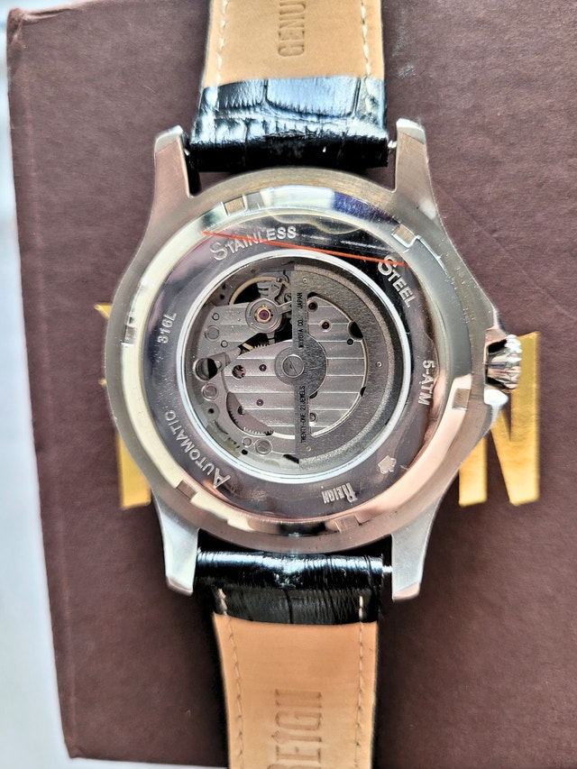 Reign Men's REIRN4703 Dantes Automatic Black Leather Watch - photo 5