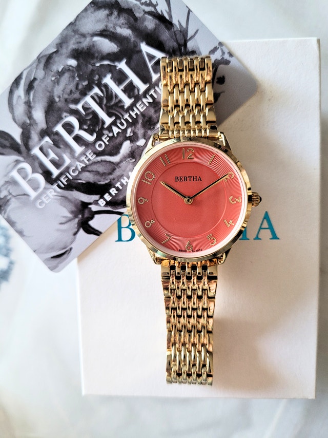 Bertha Women's Abby Swiss Gold Bracelet Dress Watch