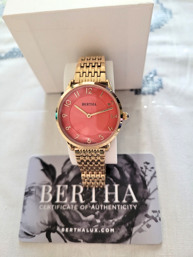 Bertha Women's Abby Swiss Gold Bracelet Dress Watch - photo 4