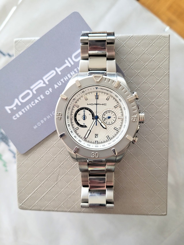 Morphic M94 Series Men's Chronograph White Dial Watch