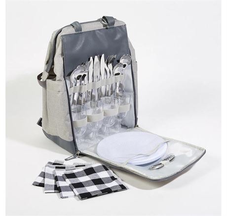 California Innovations 26pc Picnic Backpack For 4