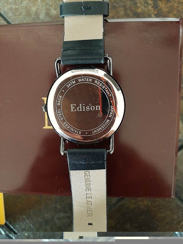 Edison Women's Sub Dial Black Leather Watch - photo 5