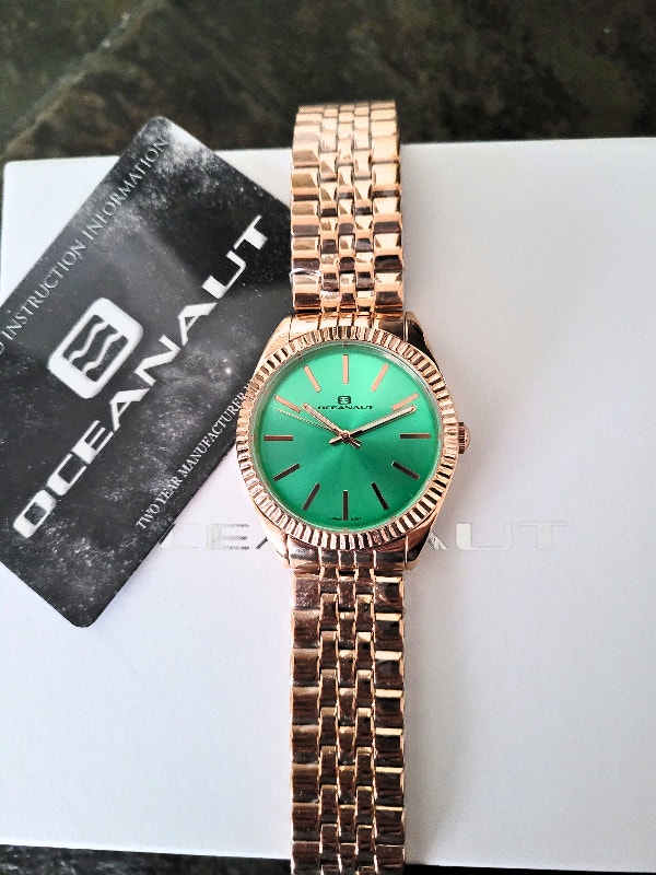 Oceanaut Women's OC7412 Rose Gold Green Dial Dress Watch - photo 3