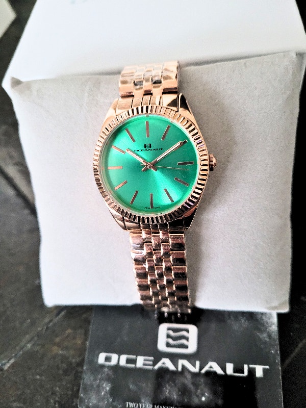 Oceanaut Women's OC7412 Rose Gold Green Dial Dress Watch - photo 5
