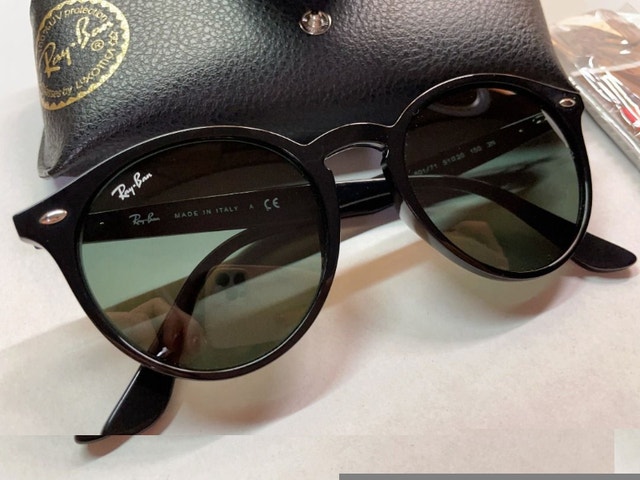 Ray-Ban RB2180F Sunglasses - Black, Green Lens - photo 2
