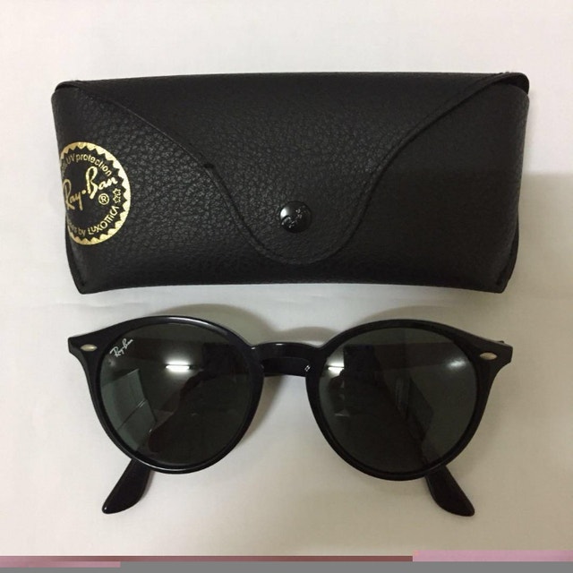 Ray-Ban RB2180F Sunglasses - Black, Green Lens - photo 4