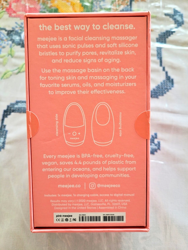 Meejee Facial Cleansing Massager Anti-Aging Skin Tool Pink - photo 2
