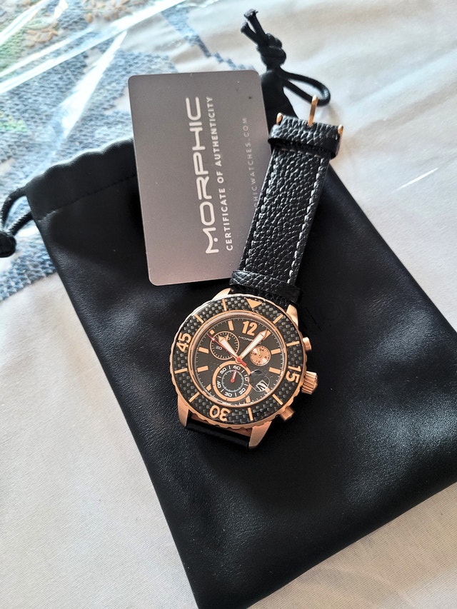 Morphic M51 Series Chronograph Leather Men's Watch