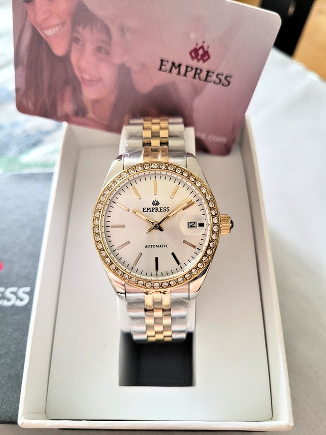 Empress Automatic Constance EM1505 2-Tone Jeweled Women's Watch