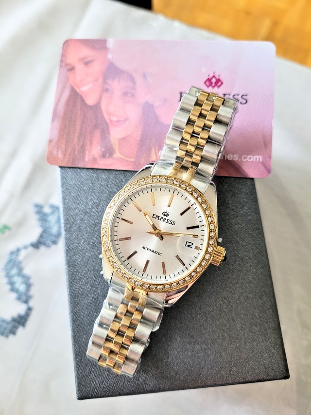 Empress Automatic Constance EM1505 2-Tone Jeweled Women's Watch - photo 2
