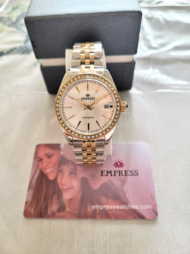 Empress Automatic Constance EM1505 2-Tone Jeweled Women's Watch - photo 4