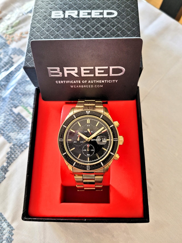 Breed Maverick BRD7502 Gold Chronograph Men's Watch