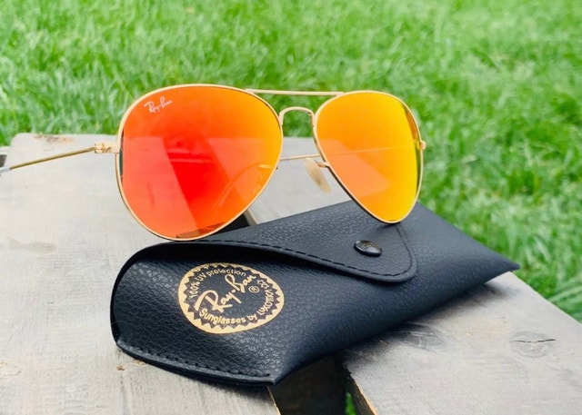 Ray-Ban Unisex RB3025 58" Orange Gold Sunglasses