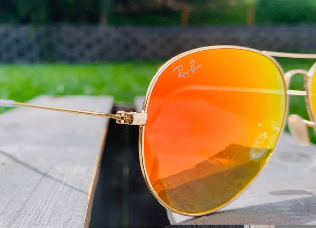 Ray-Ban Unisex RB3025 58" Orange Gold Sunglasses - photo 4