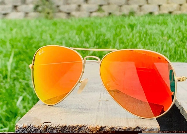 Ray-Ban Unisex RB3025 58" Orange Gold Sunglasses - photo 5