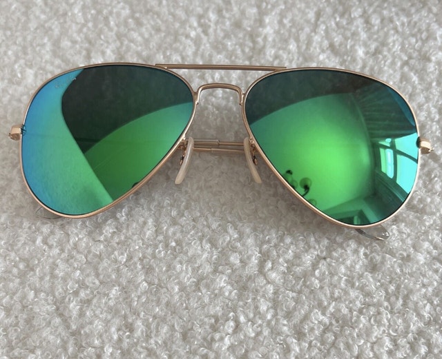 Ray-Ban RB3026 Aviator Flash Green Mirror Sunglasses - photo 2