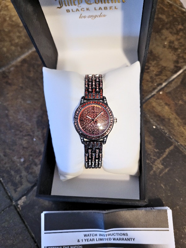 Juicy Couture Women's JC/1144MTBK Swarovski Crystals Mini Watch