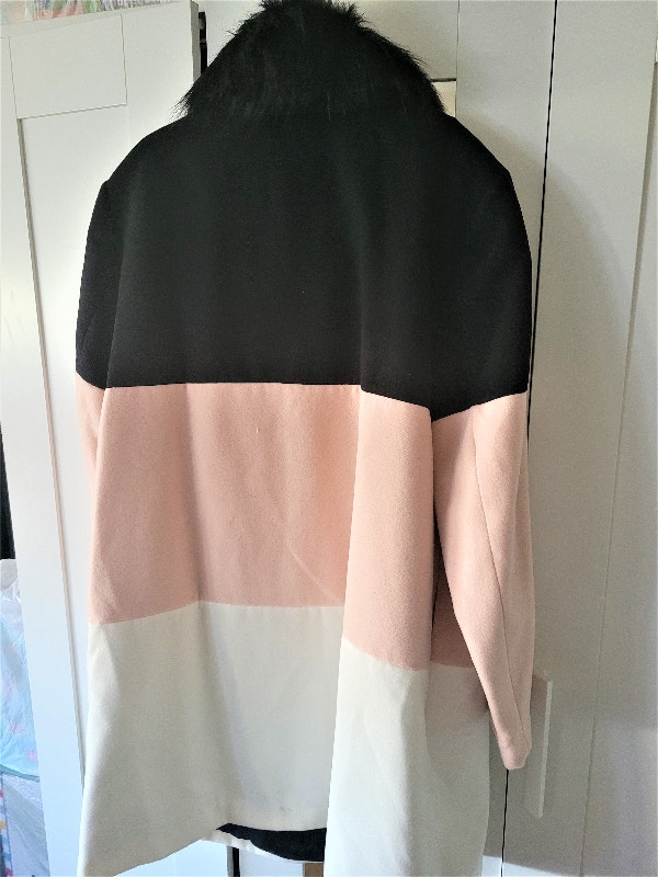 K Jordan Women's Colorblock Wool Blend Coat 1XL - photo 2