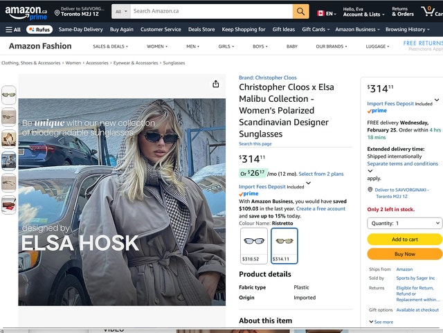 Christopher Cloos x Elsa Womens Sunglasses - photo 3