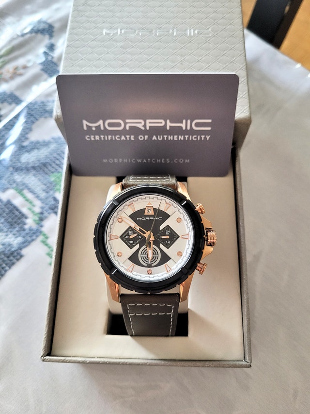 Morphic M57 Series MPH5706 Chronograph Leather Men's Watch