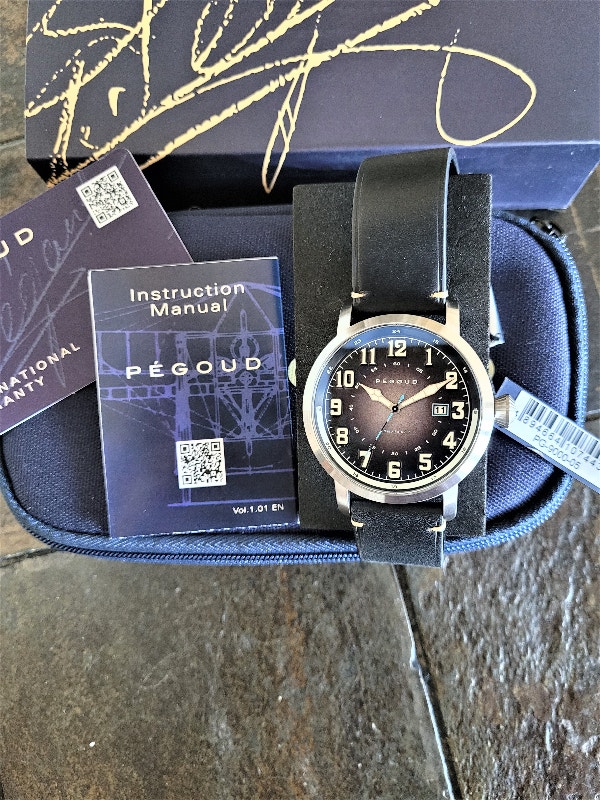 Pegoud Premiere Men's PG-9000-05 Leather Watch