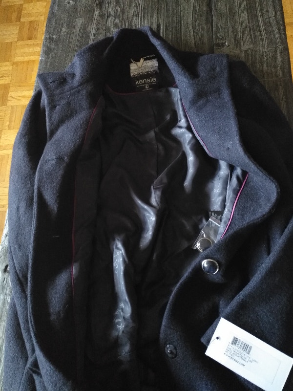 Kensie Women's Wool-Blend Skirted Coat Sz Large - photo 2