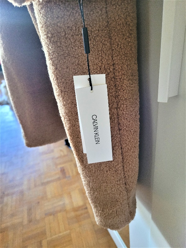 Calvin Klein Women's Oversized Plaid Coat Sz Small - photo 4