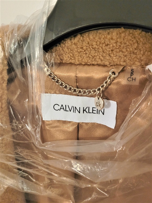 Calvin Klein Women's Oversized Plaid Coat Sz Small - photo 5