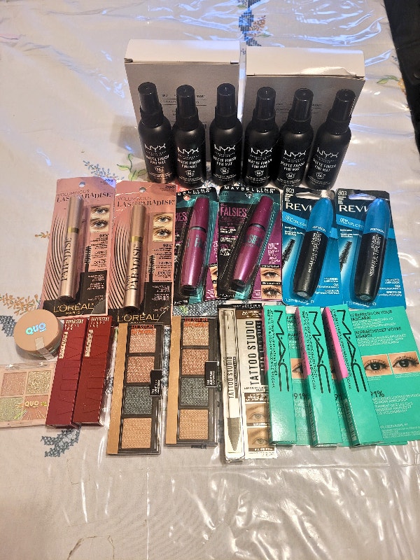 Beauty Products Lot NYX, MAC, Maybelline, Revlon, QUO, L'oreal!