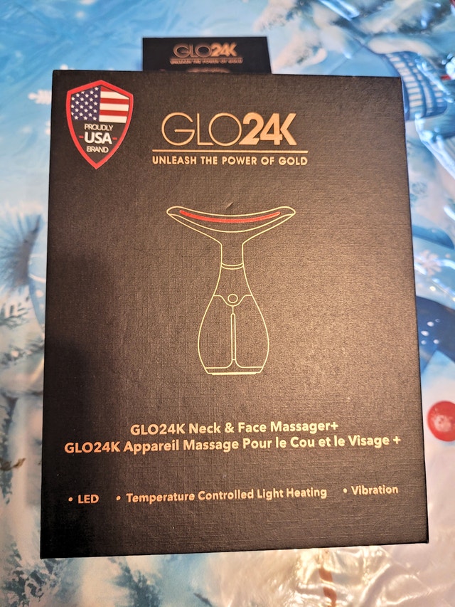 Glo24K 7 Color LED Neck & Face Beauty Massager Anti-Aging Device - photo 2