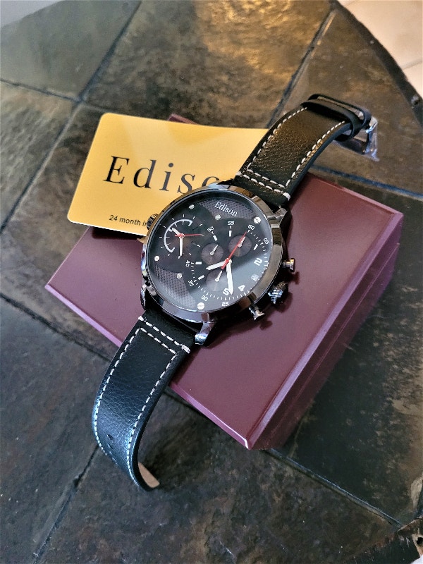 Edison Men's Oversized Dual Time Zone Watch - photo 2