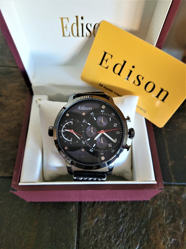 Edison Men's Oversized Dual Time Zone Watch - photo 3