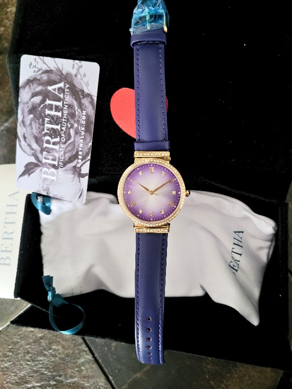 Bertha Women's BTHBR9304 Purple Leather Watch - photo 2