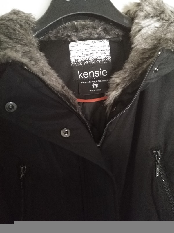 Kensie Women's Parka Jacket Black Sz Med - photo 3