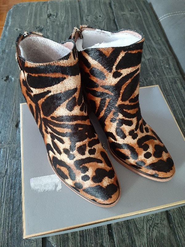 Louise Et Cie Women's Zeopard Leather Boots Size 9M - photo 3