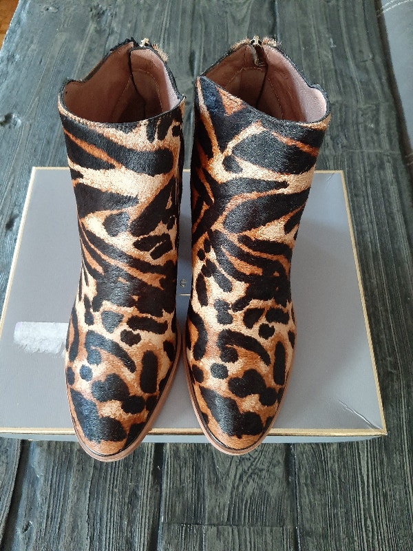 Louise Et Cie Women's Zeopard Leather Boots Size 9M - photo 4