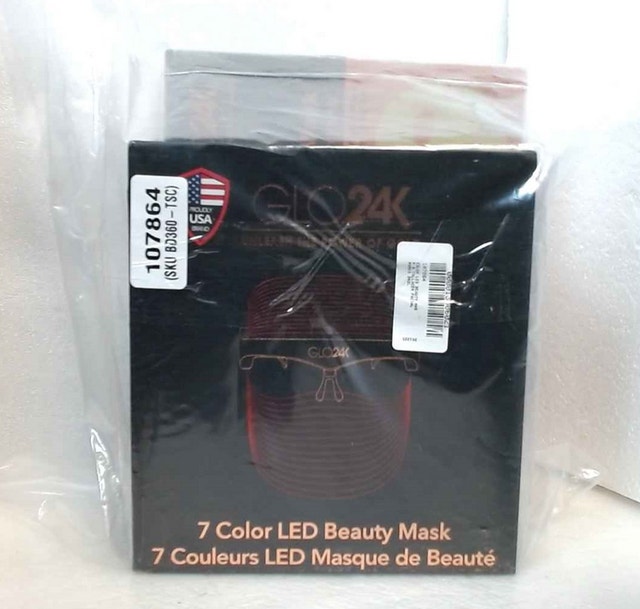 Glo24K LED Mask Gold & Collagen Anti-Aging Facial 5-Pack - photo 2