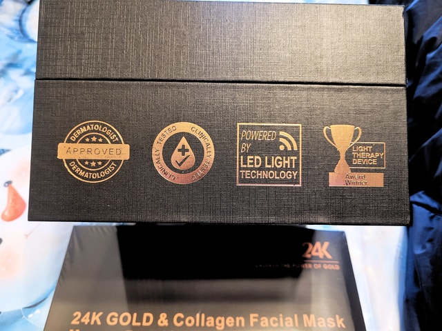 Glo24K LED Mask Gold & Collagen Anti-Aging Facial 5-Pack - photo 5