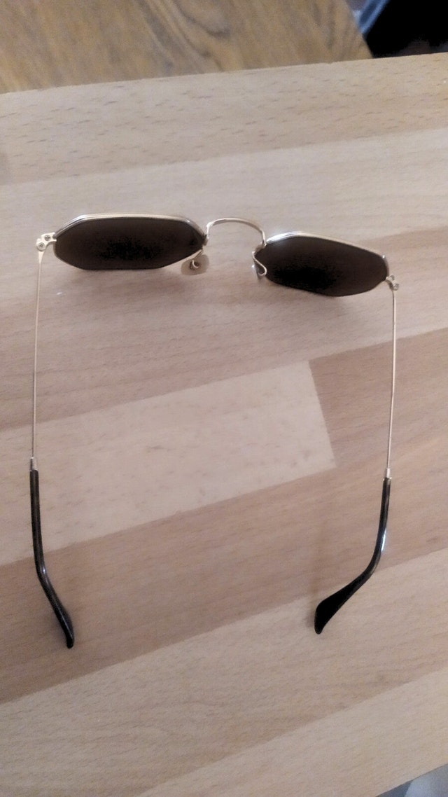 Ray-Ban RB3556N Octagonal Gold Flat Lens Sunglasses - photo 5