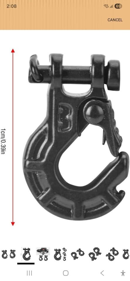 RC Metal Hook, Metal 2PCS Model Vehicle Accessory Winch Hook 1/1 - photo 4