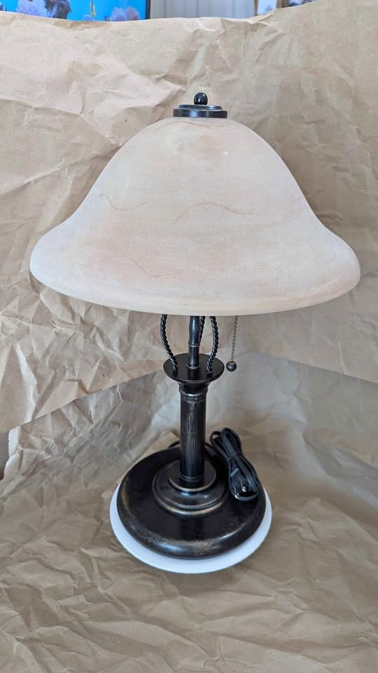 French style Vintage-esqie lamp with frosted shade