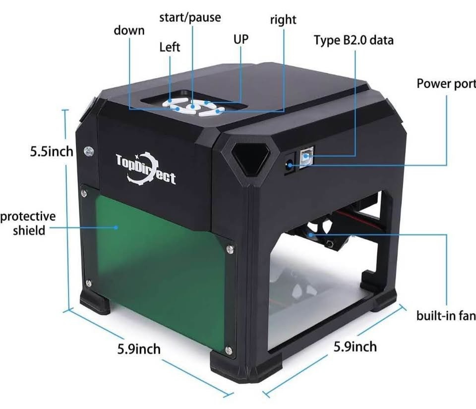 TopDirect K4 3000mw Laser Engraver Etcher - photo 4
