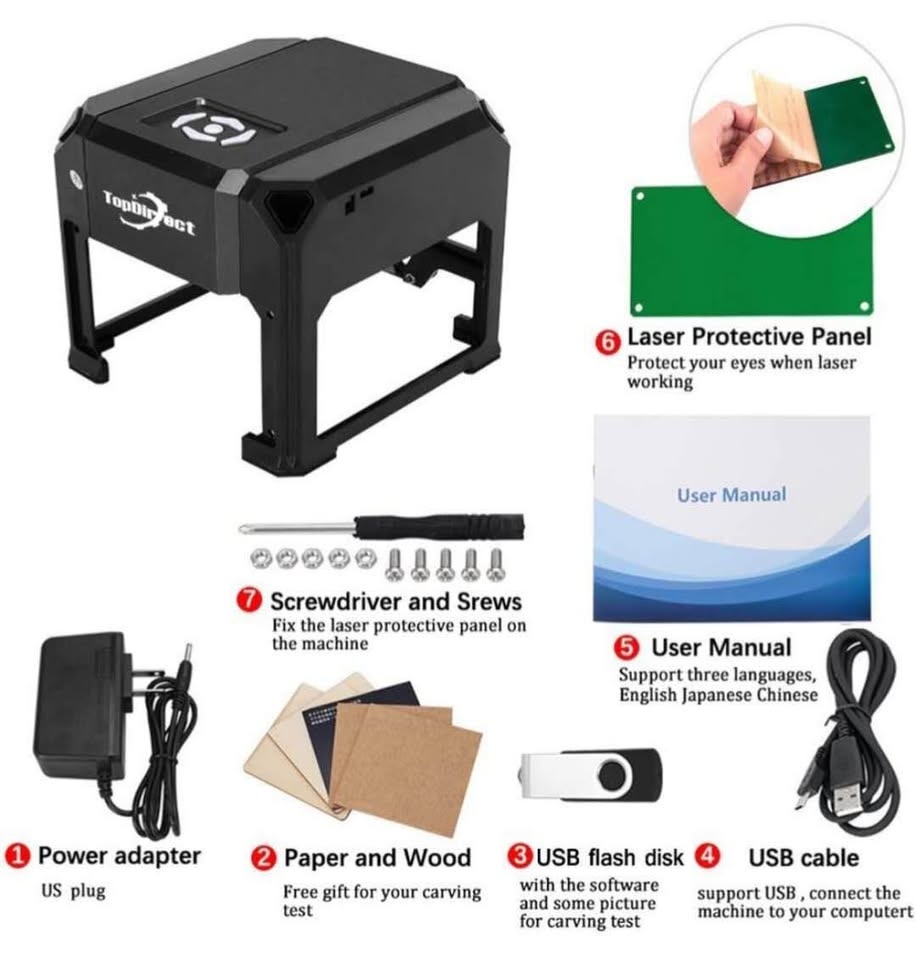 TopDirect K4 3000mw Laser Engraver Etcher - photo 5